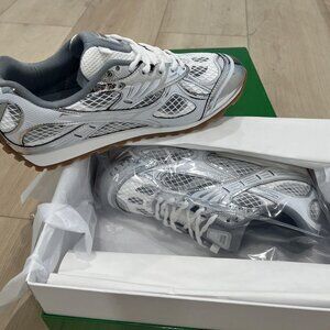 Bottega Veneta white and silver trainers